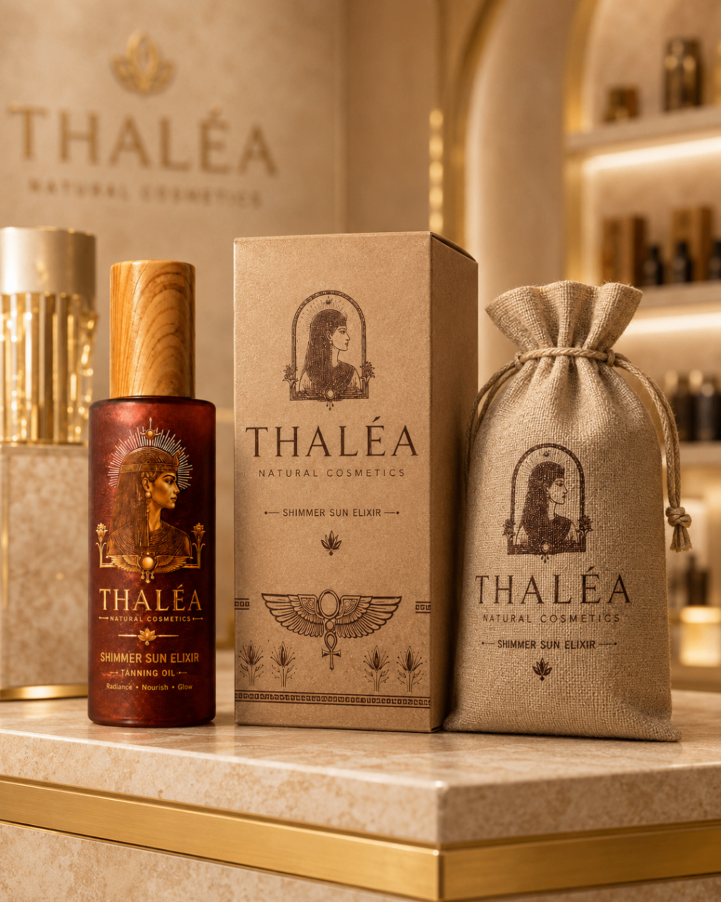 Thaléa Shimmer Sun Elixir red bundle set