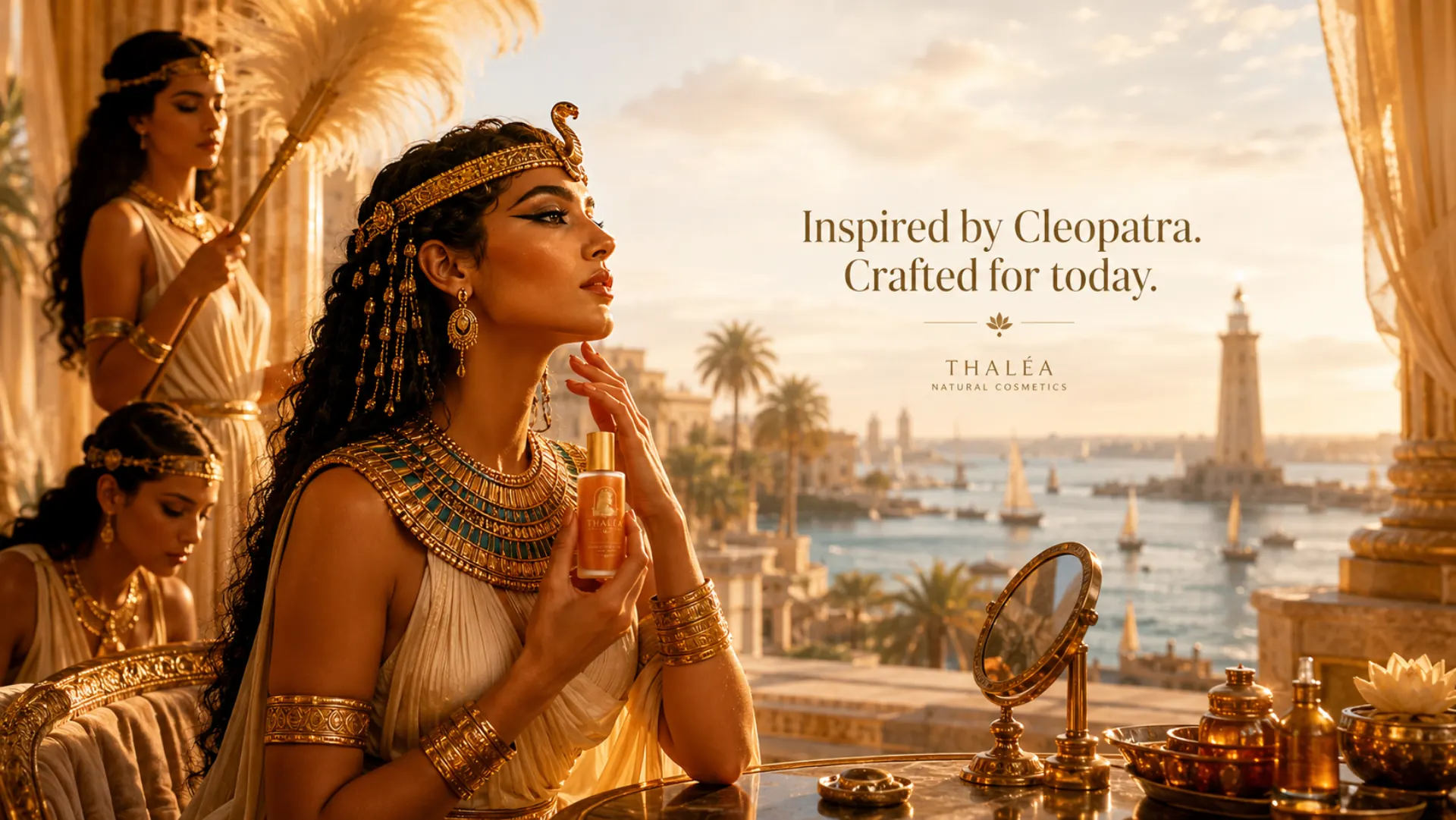 Cleopatra-inspired portrait