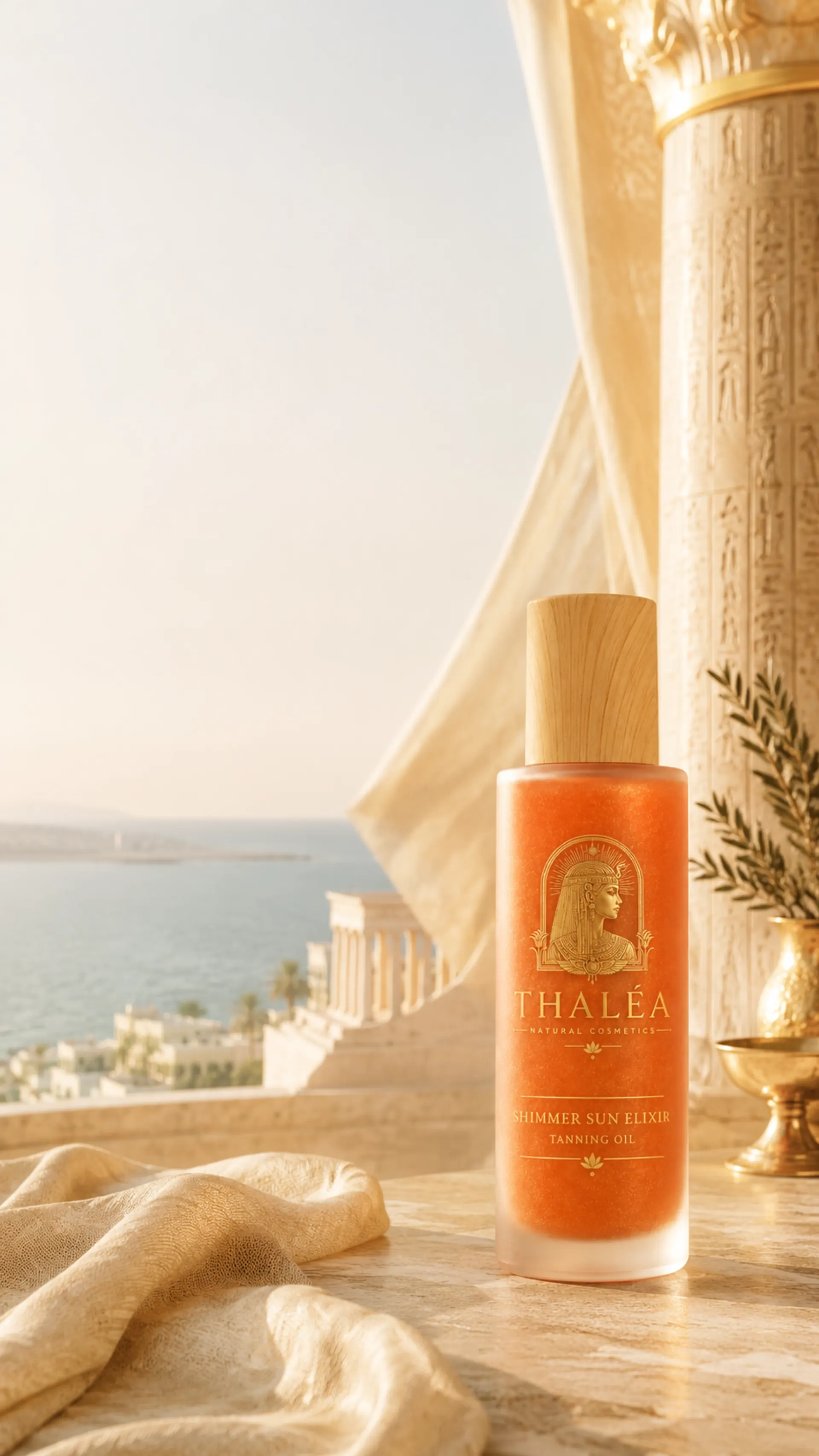 Mediterranean coast at golden hour