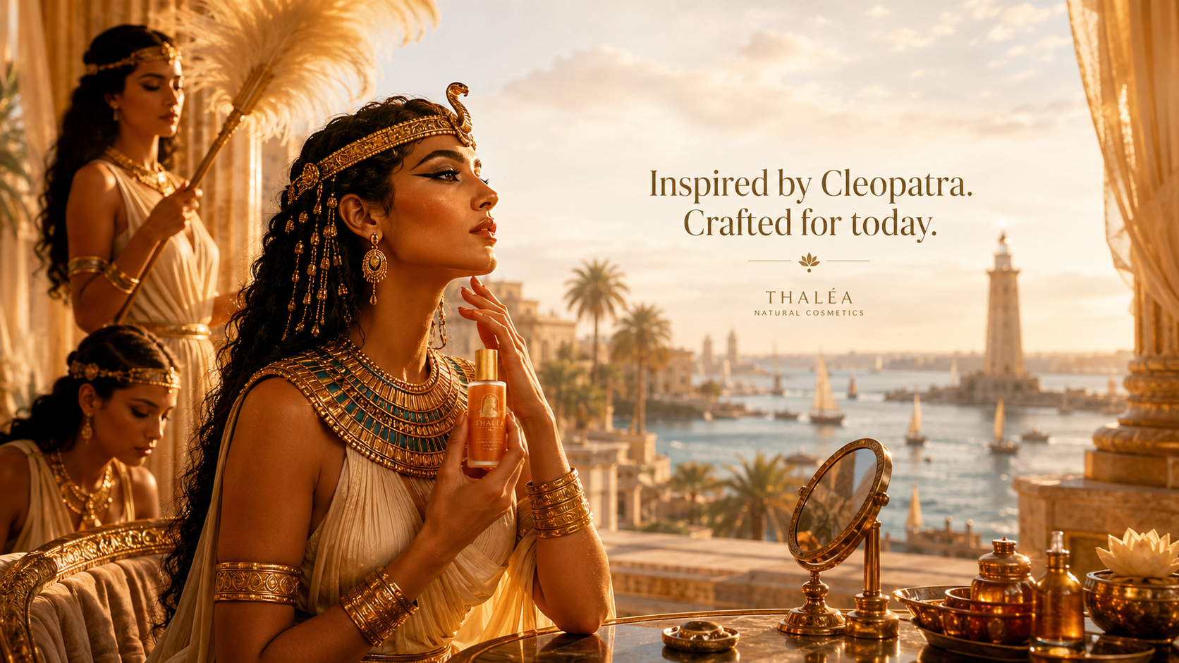 Thaléa Cleopatra-inspired ritual in Alexandria